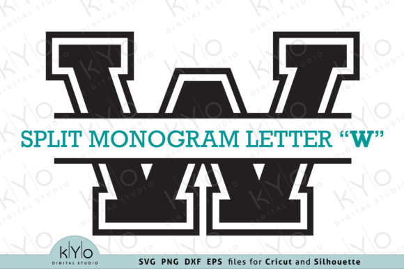 Download Unique Split Monogram Font Letter W - Premium Bundle
